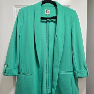 ANNE KLEIN Shawl Collar Boyfriend Jacket / Lightweight Blazer BLACK /Size M/ EUC